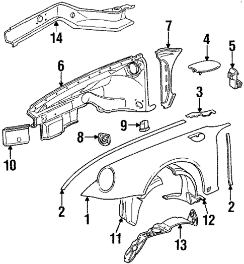 Fender & Components for 1992 Porsche 911 #0