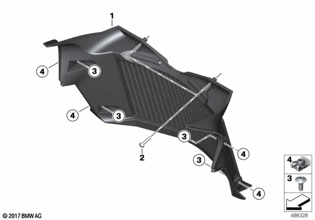 7129907401 - Frame and Mounting Parts: Isa Screw - M6X25-8.8-ZNNIV for BMW-Motorrad Image