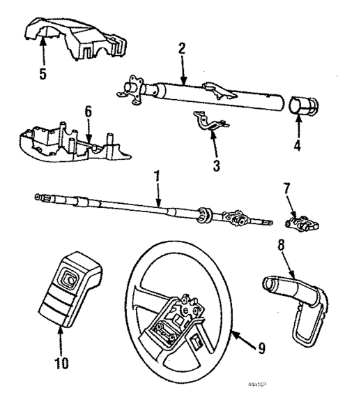 Steering Column & Wheel for 1986 Honda Prelude #0