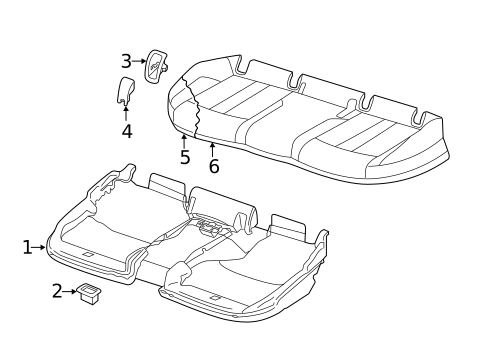 Rear Seat Components for 2019 Audi RS5 Sportback #1