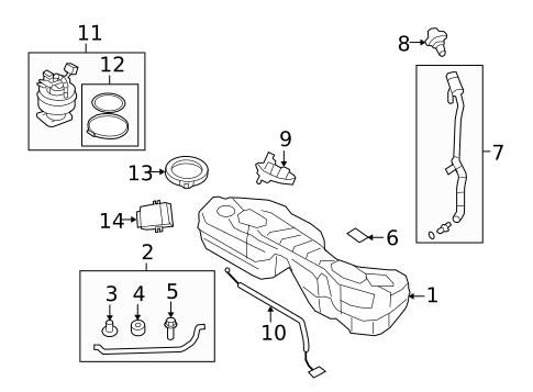 Fuel System Components for 2011 BMW 128i #0