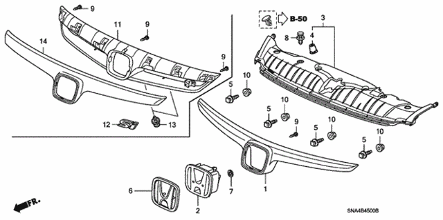 Front Grille for 2007 Honda Civic #0