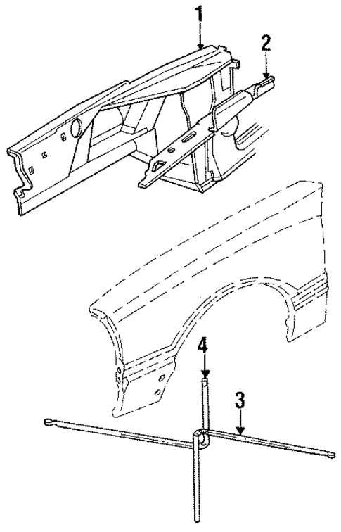 Structural Components & Rails for 1989 Ford Mustang #0
