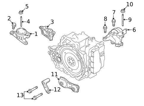 Engine & Trans Mounting for 2016 Ford Police Interceptor Utility #0