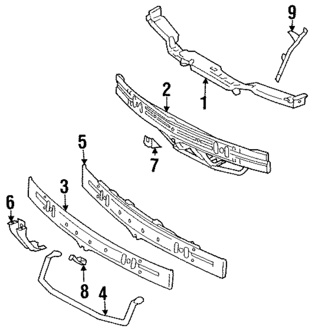 1246206186 - Cooling System: Lower Support for Mercedes-Benz Image