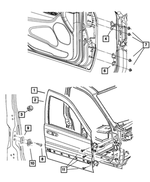 68188690AB - Doors, Door Mirrors and Related Parts: Door Bumper for Mopar Image