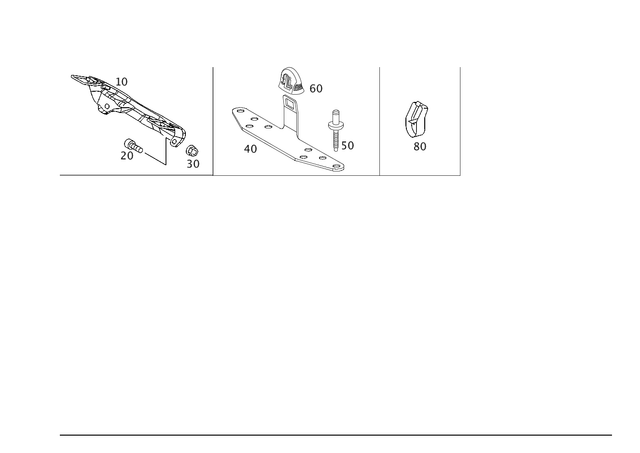 203860088702 - Rear Seat Bench: Child Seat Anchor for Mercedes-Benz: 180C, C230, C240, C280, C32 AMG, C320, C350, C55 AMG, CLK320, CLK350, CLK500, CLK55 AMG Image image