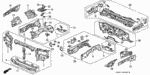 4602SV4A01ZZ - Body/Air Conditioning: FRAME SET, FR. BULKHEAD for Honda Image
