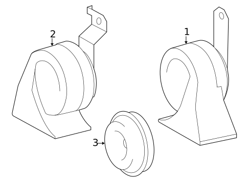 Horn for 2008 Lexus RX400h #0