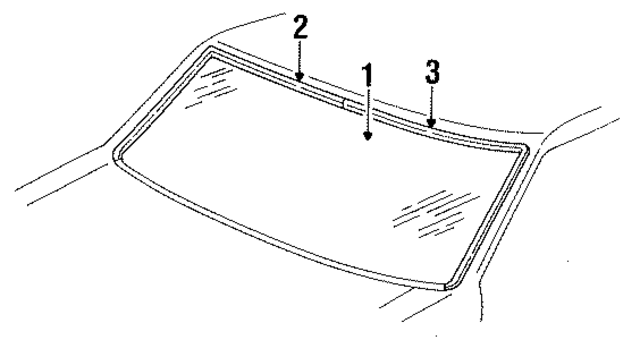 D9AZ5403100A - Body: Windshield for Ford: Country Squire, LTD, LTD Crown Victoria | Mercury: Colony Park, Grand Marquis, Marquis Image