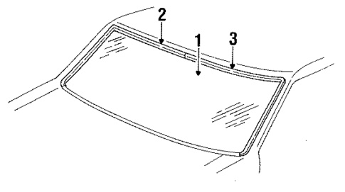 Glass - Windshield for 1986 Ford LTD #0