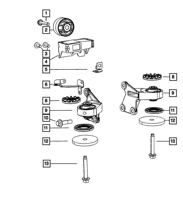 « 5273464AA – Four Wheel Drive; Differential and Drive Line : Essieu Amortisseur pour Mopar Image »