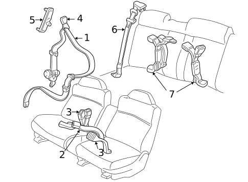 Front Seat Belts for 2000 Buick Regal #0