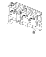 5JS75XDHAC - Interior Trim: Cab Back Trim Panel for Dodge: Ram 1500, Ram 2500, Ram 3500 Image