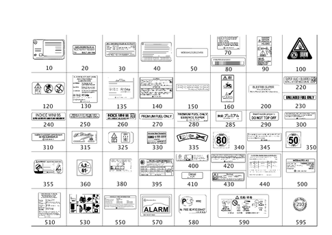 Type Plate, Guide Signs for 2008 Mercedes-Benz GL550 #0