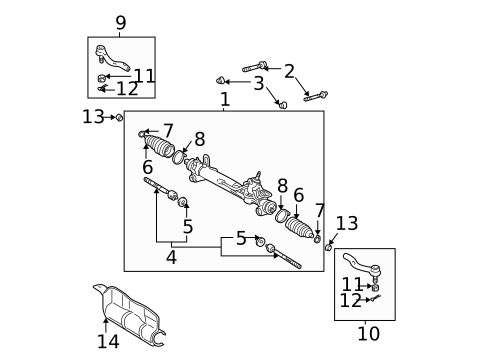 Steering Gear & Linkage for 2002 Toyota Camry #2