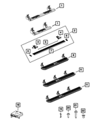 68361655AA - Exterior Ornamentation: Power Running Board, Left for Mopar Image