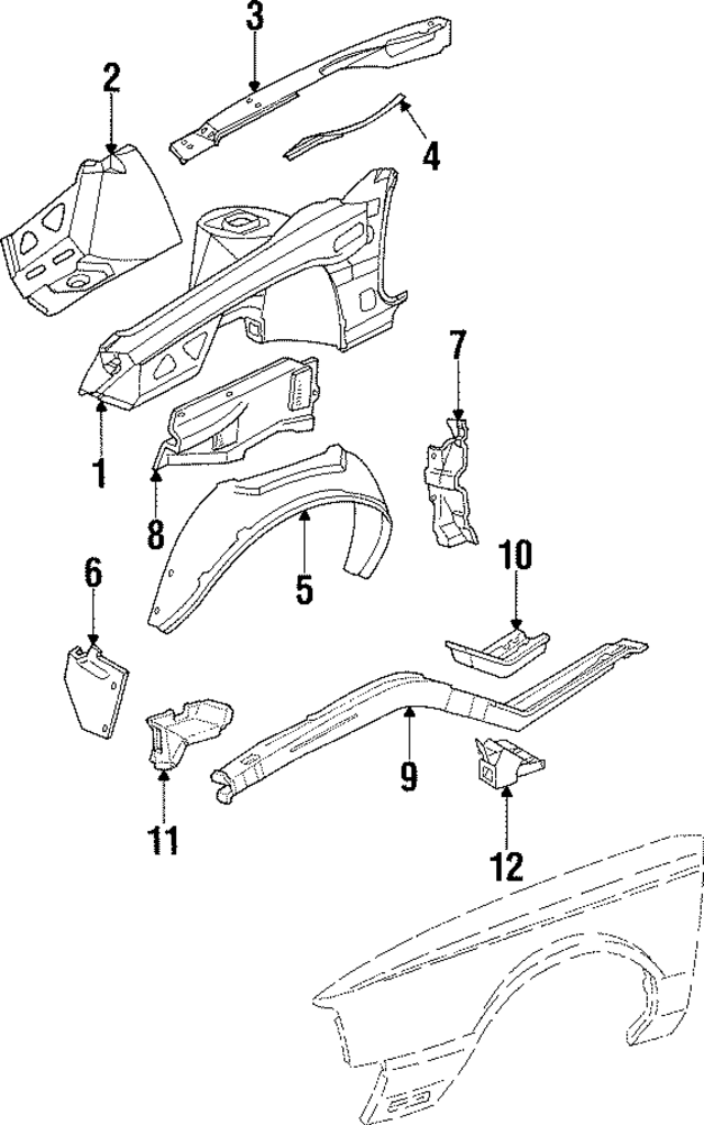 25541057 - : Side Rail Brace for GM Image
