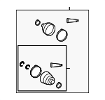 19204681 - Front Drive Axle: Boot Kit for Pontiac: Vibe Image