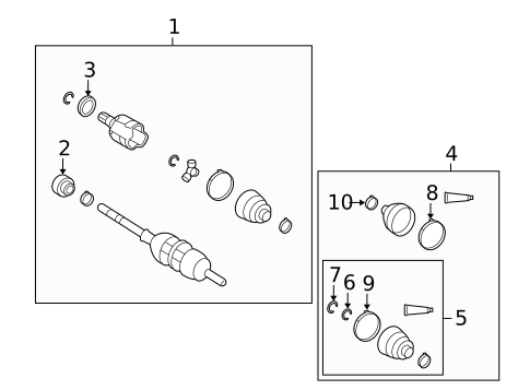 Drive Axles for 2009 Pontiac Vibe #3
