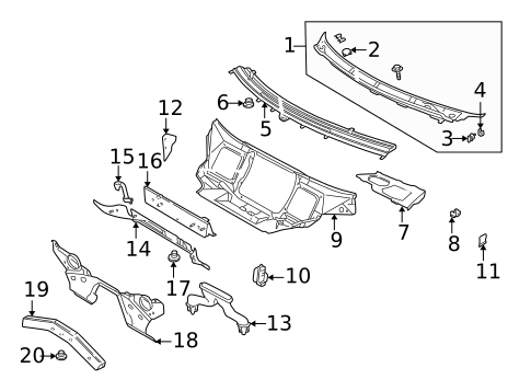 Cowl for 2003 Audi S8 #0