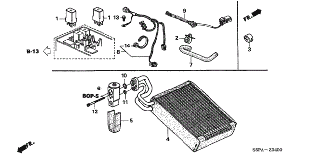 A/C Cooling Unit for 2005 Honda Civic #0