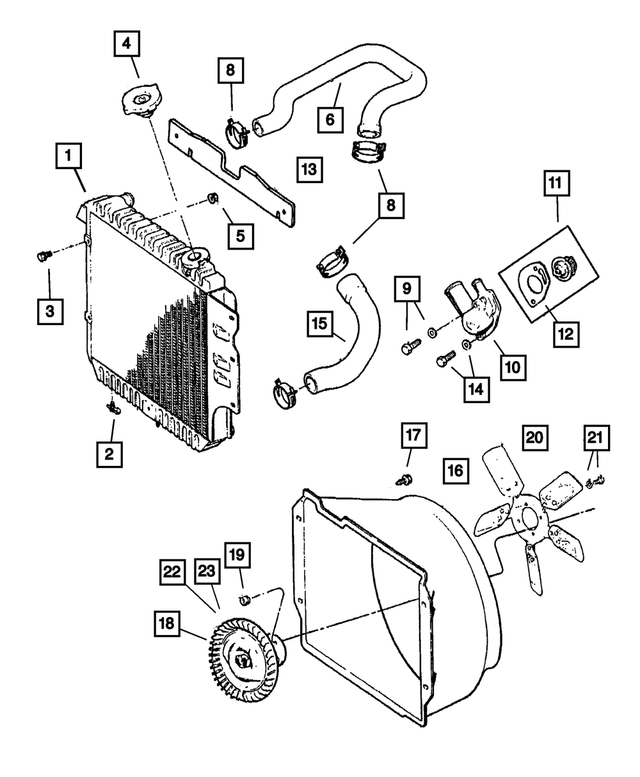 55037652AA - Cooling: Engine Cooling Radiator for Mopar Image