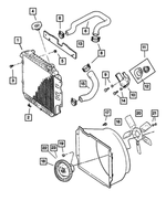 55037652AA - Cooling: Engine Cooling Radiator for Mopar Image