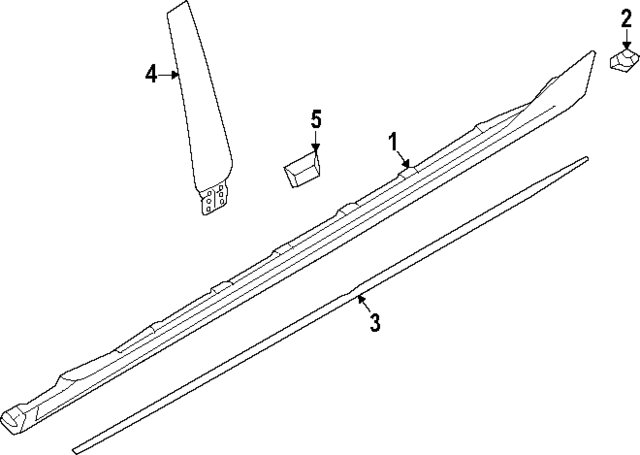 8W8854868 - : Rocker Panel Molding Insulator for Audi Image