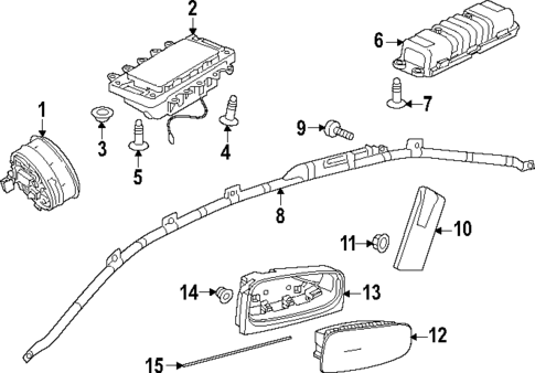 Air Bag Components for 2025 Mercedes-Benz EQB 350 #0