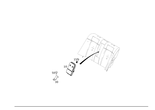 2128400049 - Rear Seat: Bracket for Mercedes-Benz Image image