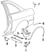 756582402008 - Body: Body Side Molding for Lexus: SC300, SC400 Image