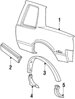 20645070 - Body: Outer Panel for Oldsmobile: Calais, Cutlass Calais Image