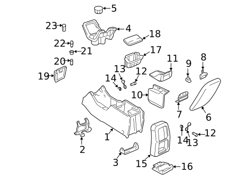 Floor Console for 2003 Ford Expedition #0