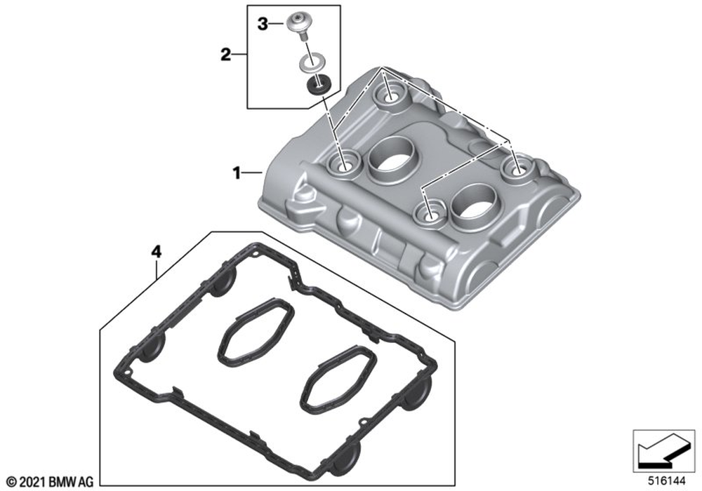 11127924218 - Cylinder Head Cover 2017-2025 BMW-Motorrad