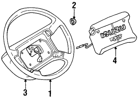 Steering Wheel & Trim for 1999 Isuzu Hombre #0