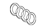 8J0853605 - Body: Emblem for Audi: TT Quattro, TT RS Quattro, TTS Quattro Image