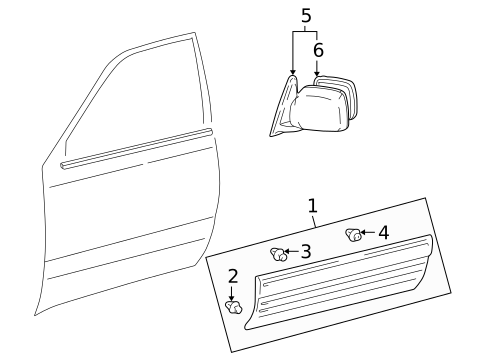 Outside Mirrors for 2000 Lexus LX470 #0
