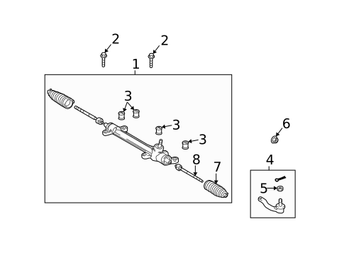 Steering Gear & Linkage for 2009 Toyota Matrix #1