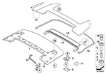 51767072792 - : Sealing, Folding Top Flap, Center Top for BMW Image