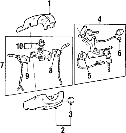 Shroud, Switches & Levers for 2001 Hyundai Tiburon #0