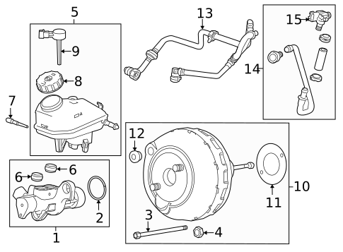 Master Cylinder - Components On Dash Panel for 2016 Chevrolet Impala #0