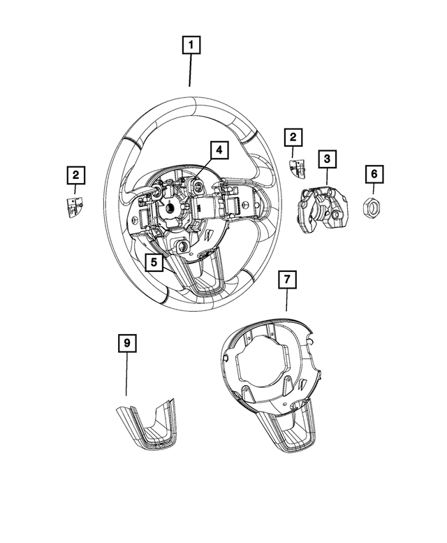 7JM52LR5AA - Steering: Steering Wheel for Mopar Image image