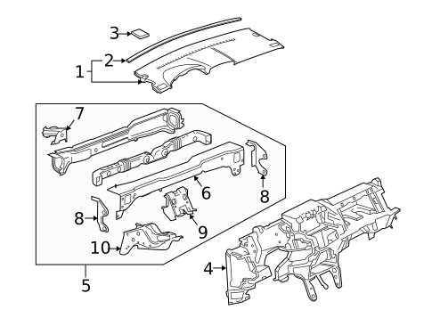 Instrument Panel for 2009 Chevrolet Equinox #0
