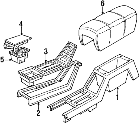 Center Console for 1991 Chrysler TC Maserati #0