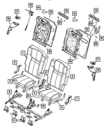1JP141DVAA - Interior Trim: Seat Back Cover for Mopar Image