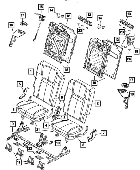 Rear Seats - Third Row for 2009 Jeep Commander #0