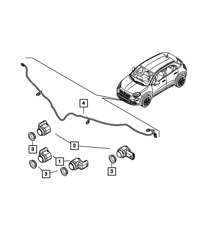 68337392AA - Electrical: Park Assist Sensor for Mopar Image