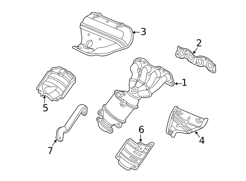 Exhaust Manifold for 2003 Honda Civic #0