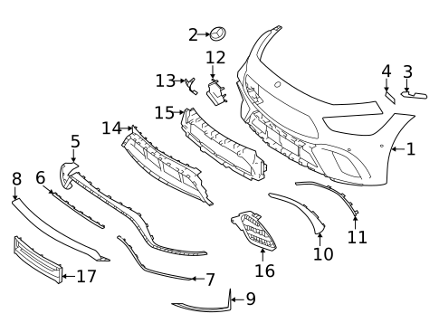 Bumper & Components - Front for 2021 Mercedes-Benz AMG GT 63 #0